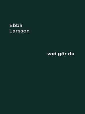 cover image of Vad gör du